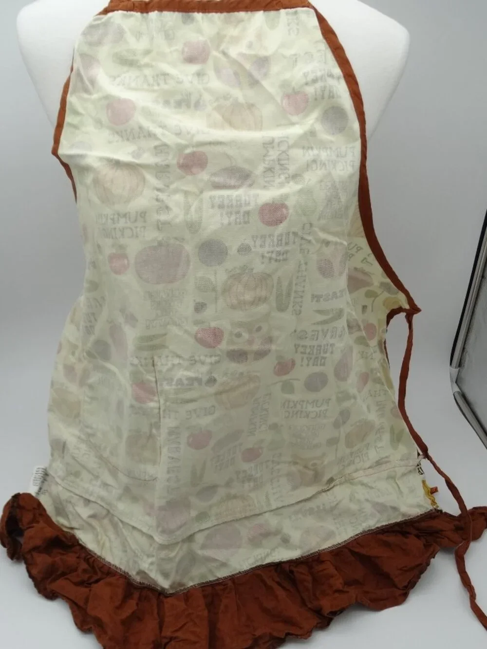 Fall Thanksgiving Apron Ruffles Owls 2011 Brother Sister Design Studio